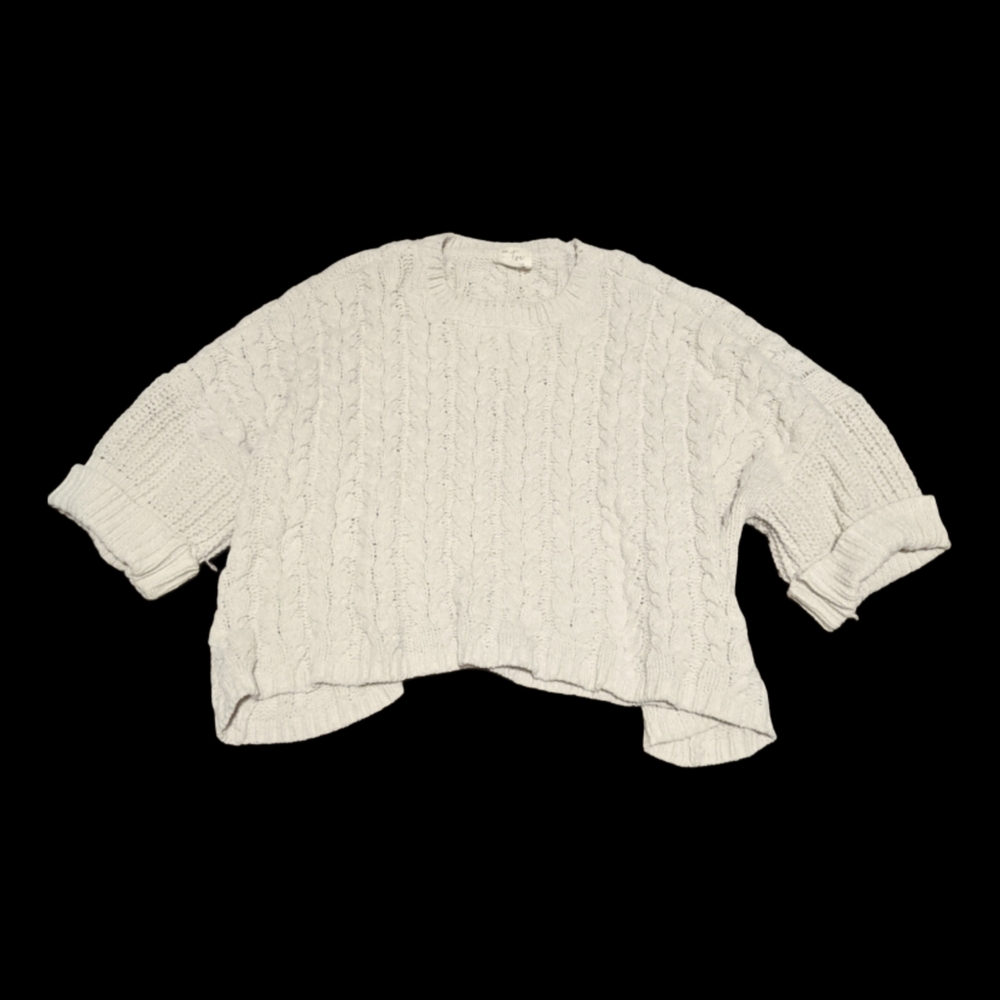 Cozy The Native One Oversized Cream Cable Knit Sweater
